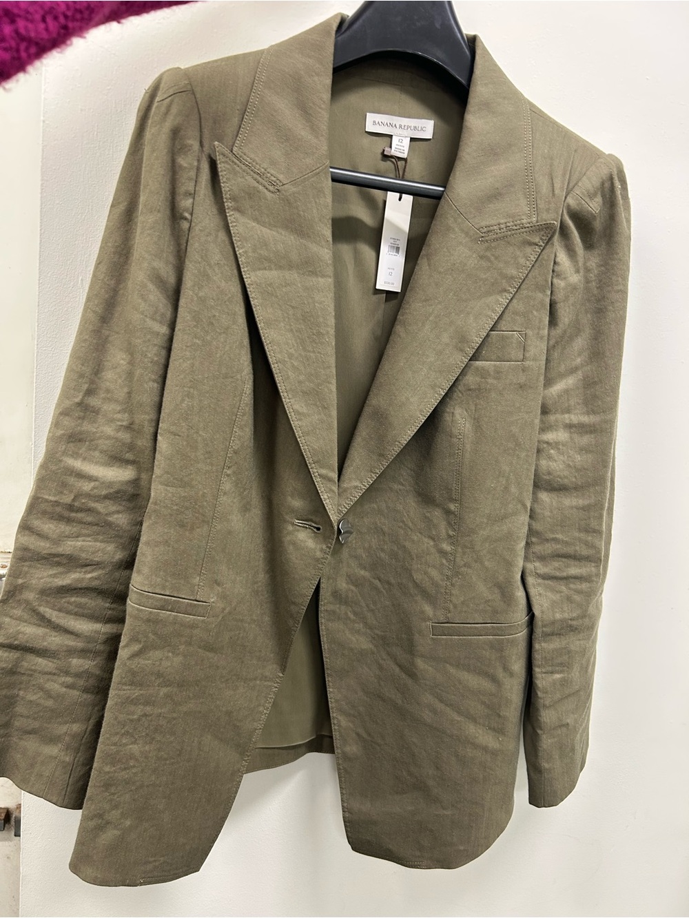 Banana Republic Olive Green Tailored Blazer